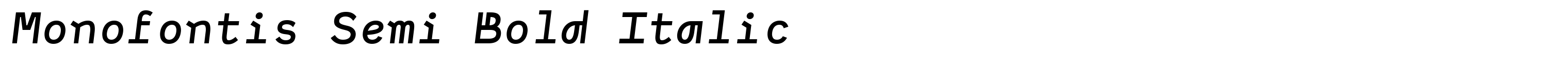 Monofontis Semi Bold Italic